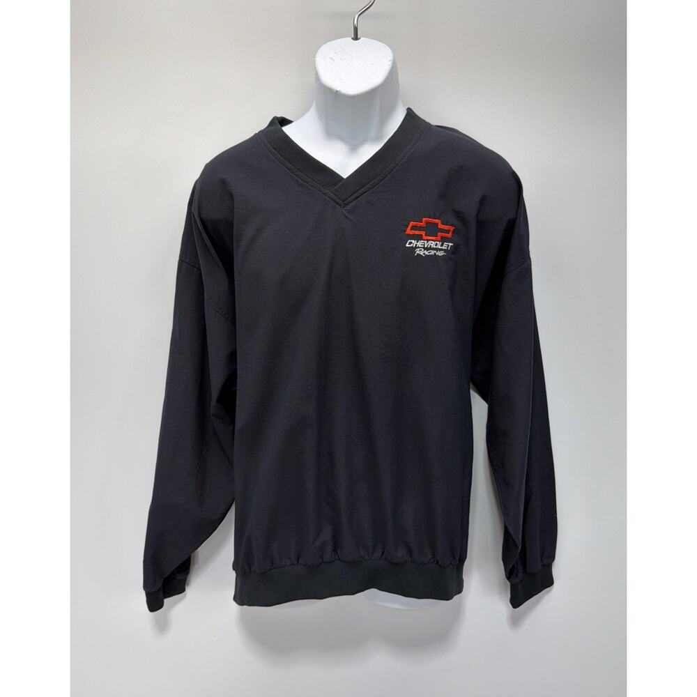 Vintage Chevrolet Racing Lightweight Pullover Black Dolphin Cove Jacket Medium
